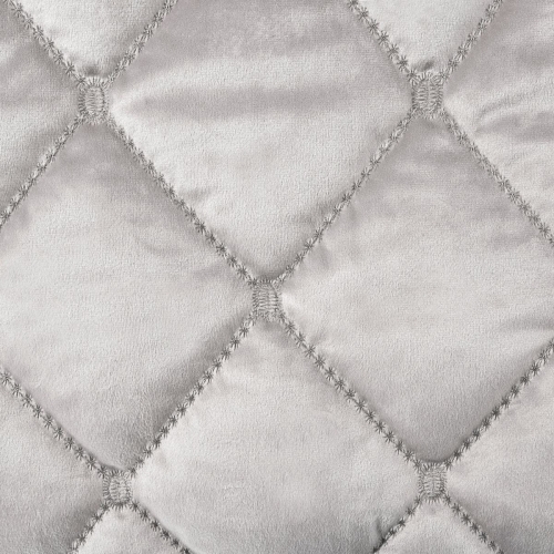 Narzuta pikowana Amareta 170x210 srebrna z weluru 