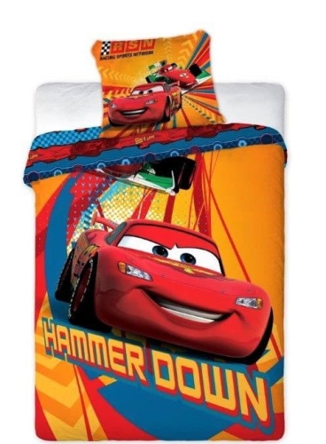 Pościel bawełniana Cars Mcqueen 160x200 wyścig