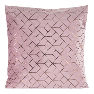 Poszewka dekoracyjna velvet 45x45 różowa + wypełnienie 