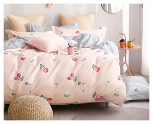 Komplet pościeli dwustronnej 160x200 w wisienki 