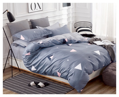 Komplet pościeli dwustronnej 200x220 w trójkąty