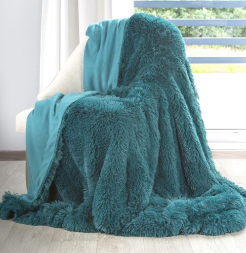 Narzuta 170x210 w kolorze ciemno turkusowym