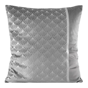 Poszewka dekoracyjna velvet 45x45 stalowo srebrna