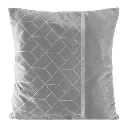 Poszewka dekoracyjna velvet Milagros 45x45 stalowo srebrna