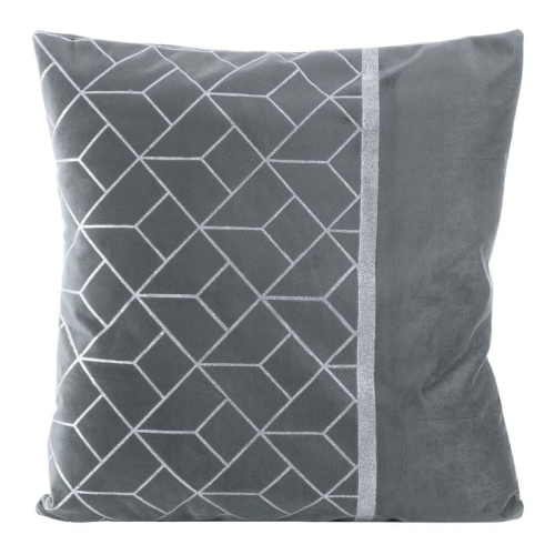 Poszewka dekoracyjna velvet Milagros 45x45 srebrna