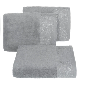 Ręcznik 70x140 John srebrny z nicią metaliczną