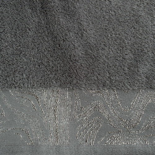 Ręcznik 70x140 stalowy z nicią metaliczną