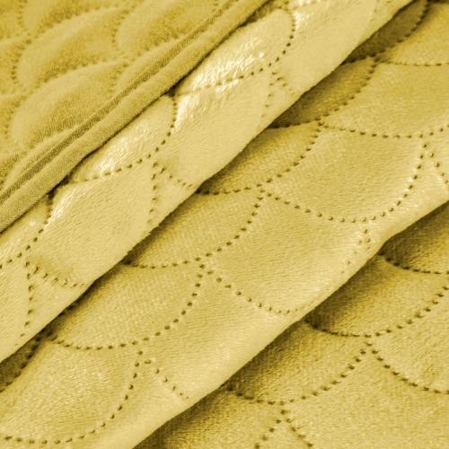 Narzuta wypalana 220x240 musztardowa