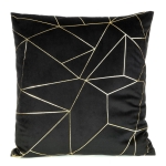 Poszewka dekoracyjna velvet Almes 45x45 czarno złota