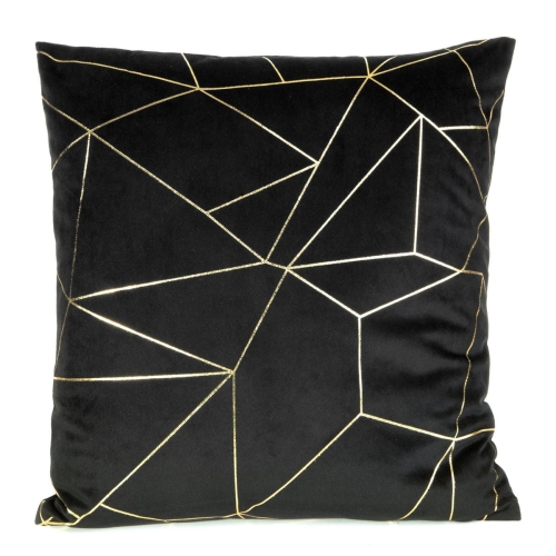 Poszewka dekoracyjna velvet Almes 45x45 czarno złota