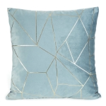 Poszewka dekoracyjna velvet Almes 45x45 niebiesko złota