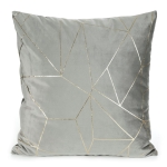 Poszewka dekoracyjna velvet Almes 45x45 srebrno złota 