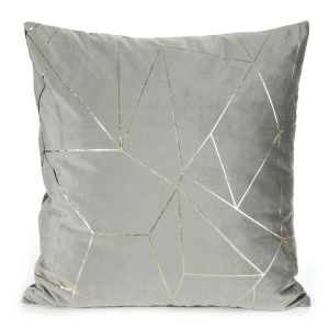 Poszewka dekoracyjna velvet Almes 45x45 srebrno złota 
