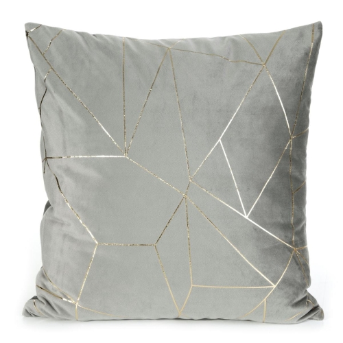 Poszewka dekoracyjna velvet Almes 45x45 srebrno złota 