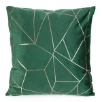 Poszewka dekoracyjna velvet Almes 45x45 zielono złota 