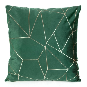 Poszewka dekoracyjna velvet Almes 45x45 zielono złota 