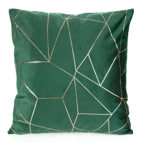 Poszewka dekoracyjna velvet Almes 45x45 zielono złota 