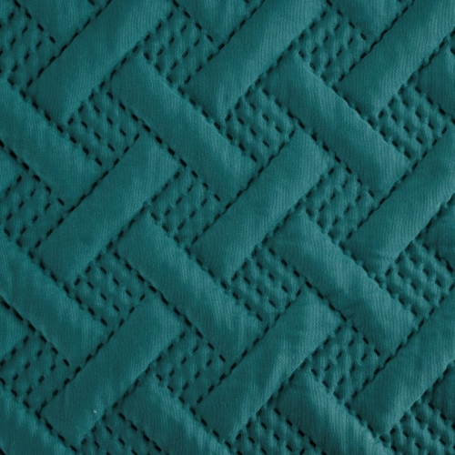 Narzuta pikowana 170x210 ciemno turkusowa