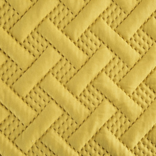 Narzuta pikowana 220x240 musztardowa