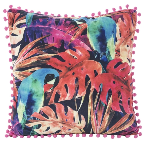 Poszewka dekoracyjna velvet 45x45 kolorowe liście