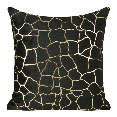 Poszewka dekoracyjna velvet 45x45 czarno złota Marisol  + wypełnienie