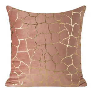 Poszewka dekoracyjna velvet 45x45 ciemno różowo złota Marisol  + wypełnienie