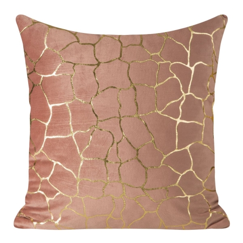 Poszewka dekoracyjna velvet 45x45 ciemno różowo złota Marisol  + wypełnienie