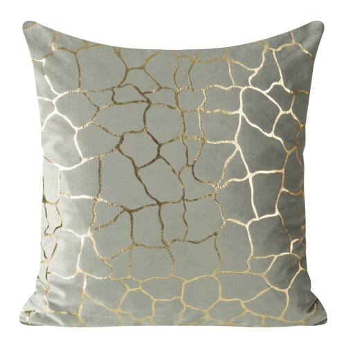 Poszewka dekoracyjna velvet 45x45 srebrno złota Marisol  + wypełnienie