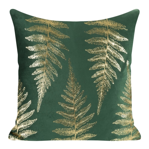 Poszewka dekoracyjna velvet 45x45 ciemno zielono złota Miranda  + wypełnienie