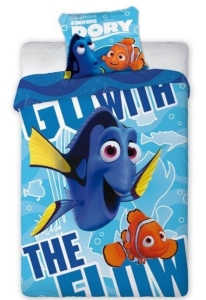 Pościel bawełniana Dory i Nemo 160x200