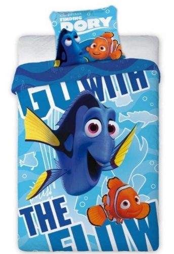 Pościel bawełniana Dory i Nemo 160x200