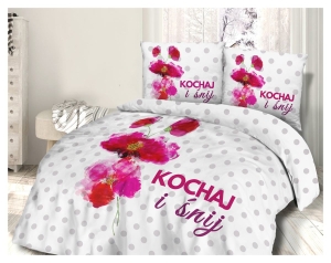 Pościel bawełniana 200x220 Kochaj i Śnij