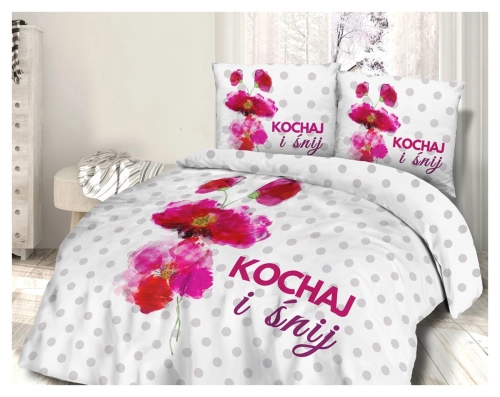 Pościel bawełniana 200x220 Kochaj i Śnij