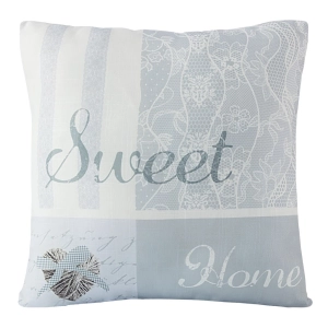 Poszewka dekoracyjna 45x45  z napisem Sweet Home + wypełnienie