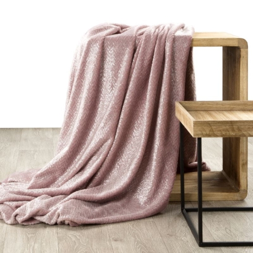 Koc pluszowy Beth 170x210 różowy 