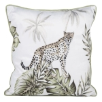 Poszewka dekoracyjna velvet biało zielona 45x45 jungle