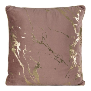 Poszewka dekoracyjna velvet różowo złota 45x45 Maribel  + wypełnienie 