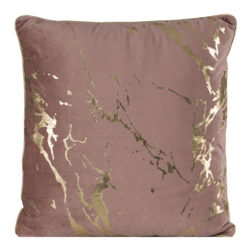 Poszewka dekoracyjna velvet różowo złota 45x45 Maribel  + wypełnienie 
