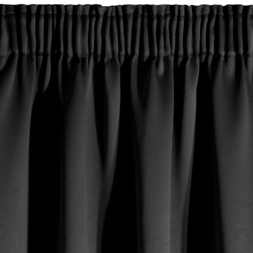 Zasłona 135x270 czarna taśma 
