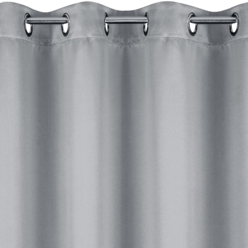 Zasłona 135x250 srebrna przelotki