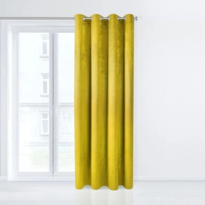 Zasłona 140x250 musztardowa przelotki