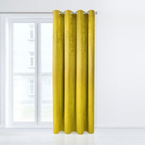Zasłona 140x250 musztardowa przelotki