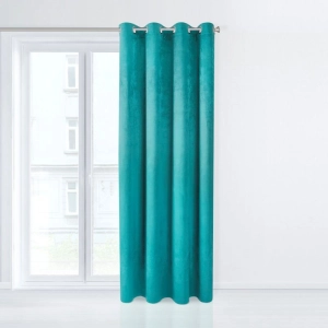 Zasłona 140x250 turkusowa przelotki