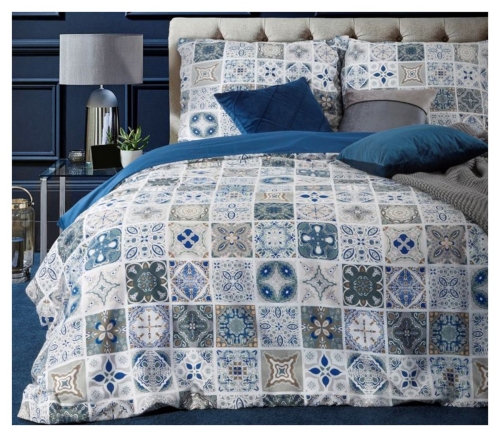 Komplet pościeli z bawełny satynowej 200x220 Azul