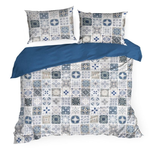 Komplet pościeli z bawełny satynowej 200x220 Azul