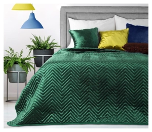 Narzuta z brokatem 220x240 ciemno zielona