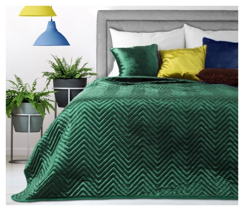Narzuta z brokatem 220x240 ciemno zielona