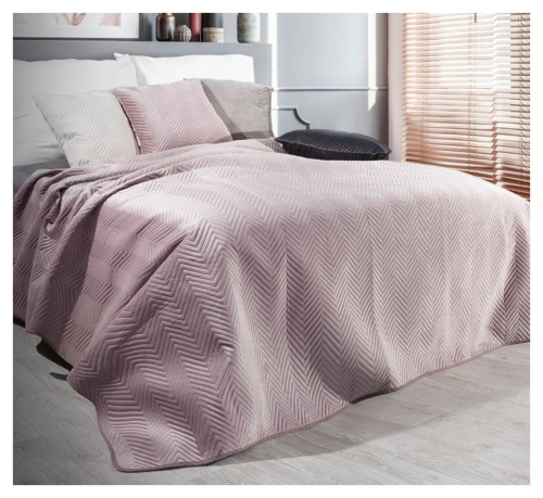 Narzuta 200x220 pudrowa