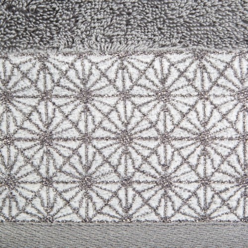 Ręcznik 50x90 Brenda srebrny z bordiurą