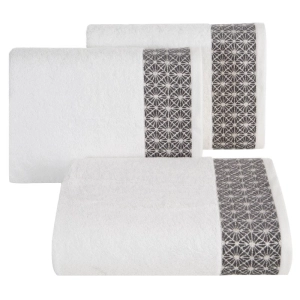 Ręcznik 70x140 biały z bordiurą